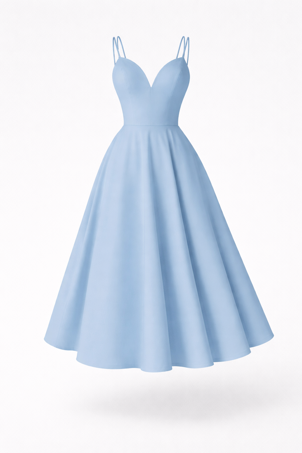 Alazne Women's Chiffon Elegant Midi Dress | Spaghetti Strap Deep V A-Line | Evening & Occasion