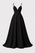 Alazne Women's Chiffon Elegant Midi Dress | Spaghetti Strap Deep V A-Line | Evening & Occasion