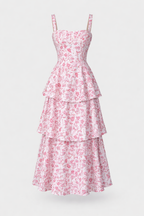 Denise Women's Floral Corset Tiered Maxi Dress | Wedding Guest Summer Dress | Occasion & Evening