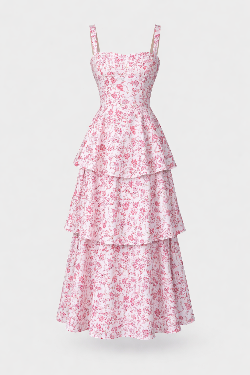 Denise Women's Floral Corset Tiered Maxi Dress | Wedding Guest Summer Dress | Occasion & Evening