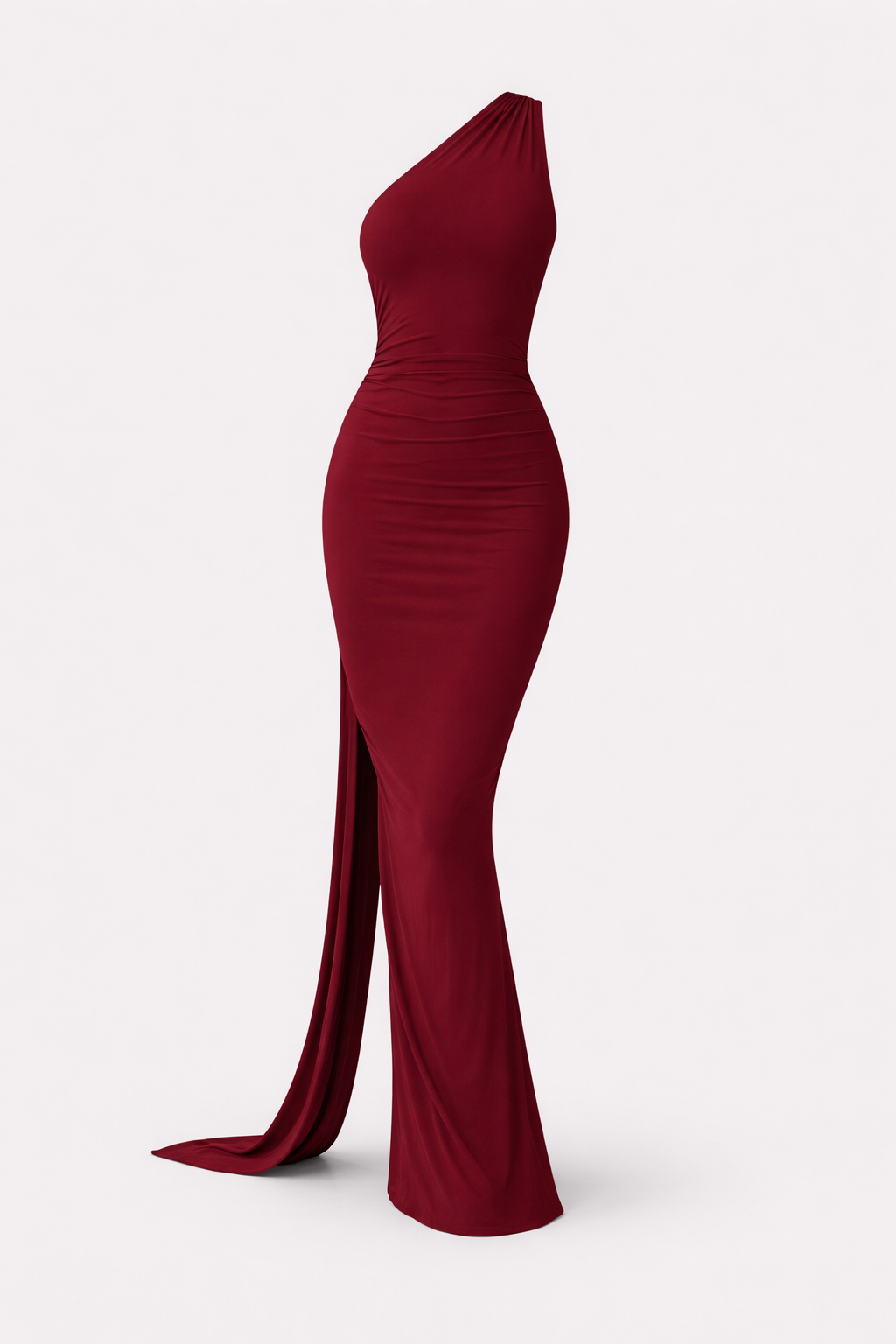 Gwynn Women's One Shoulder Bodycon Maxi Dress | Ruched Open Back Going Out Dress | Evening & Occasion