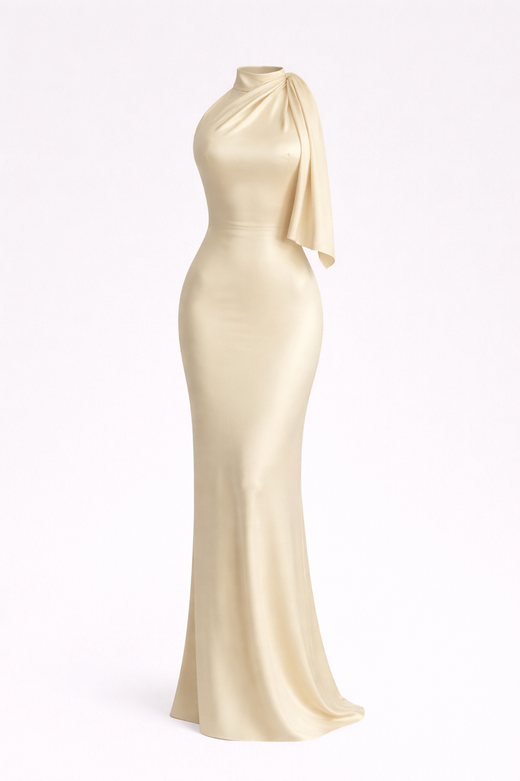 Reese Women's One Shoulder Knot Maxi Dress | Formal Bodycon Going Out Gown | Evening & Occasion