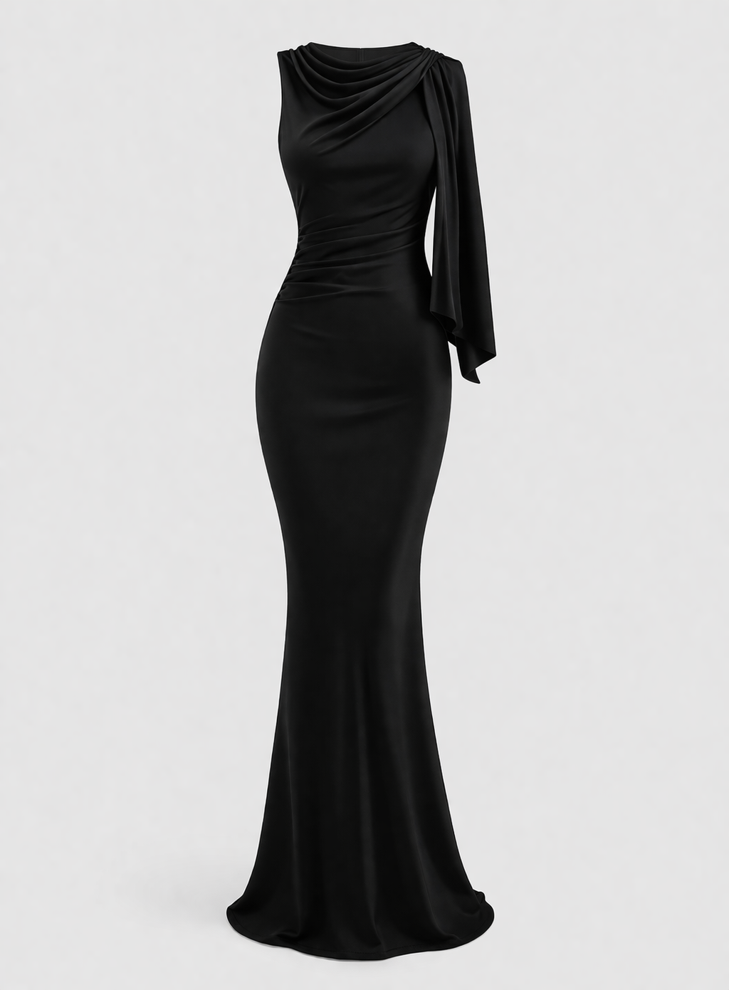 Reese Women's One Shoulder Knot Maxi Dress | Formal Bodycon Going Out Gown | Evening & Occasion