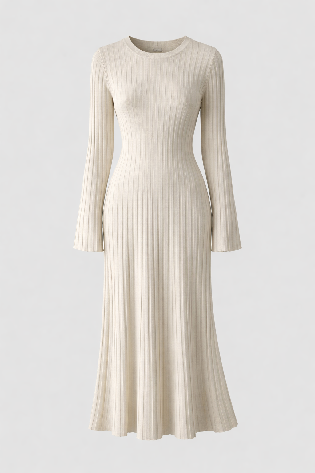 Maeve Women's Ribbed Knit Pleated Maxi Dress | Long Sleeve Smart Casual Dress | Everyday & Evening