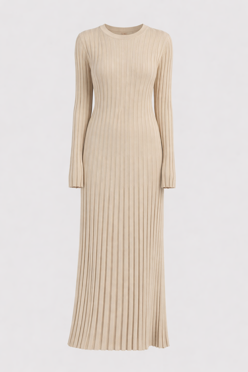 Maeve Women's Ribbed Knit Pleated Maxi Dress | Long Sleeve Smart Casual Dress | Everyday & Evening