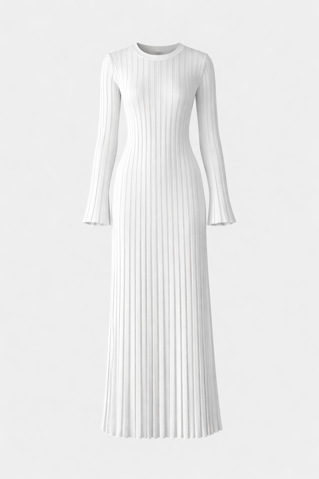Maeve Women's Ribbed Knit Pleated Maxi Dress | Long Sleeve Smart Casual Dress | Everyday & Evening