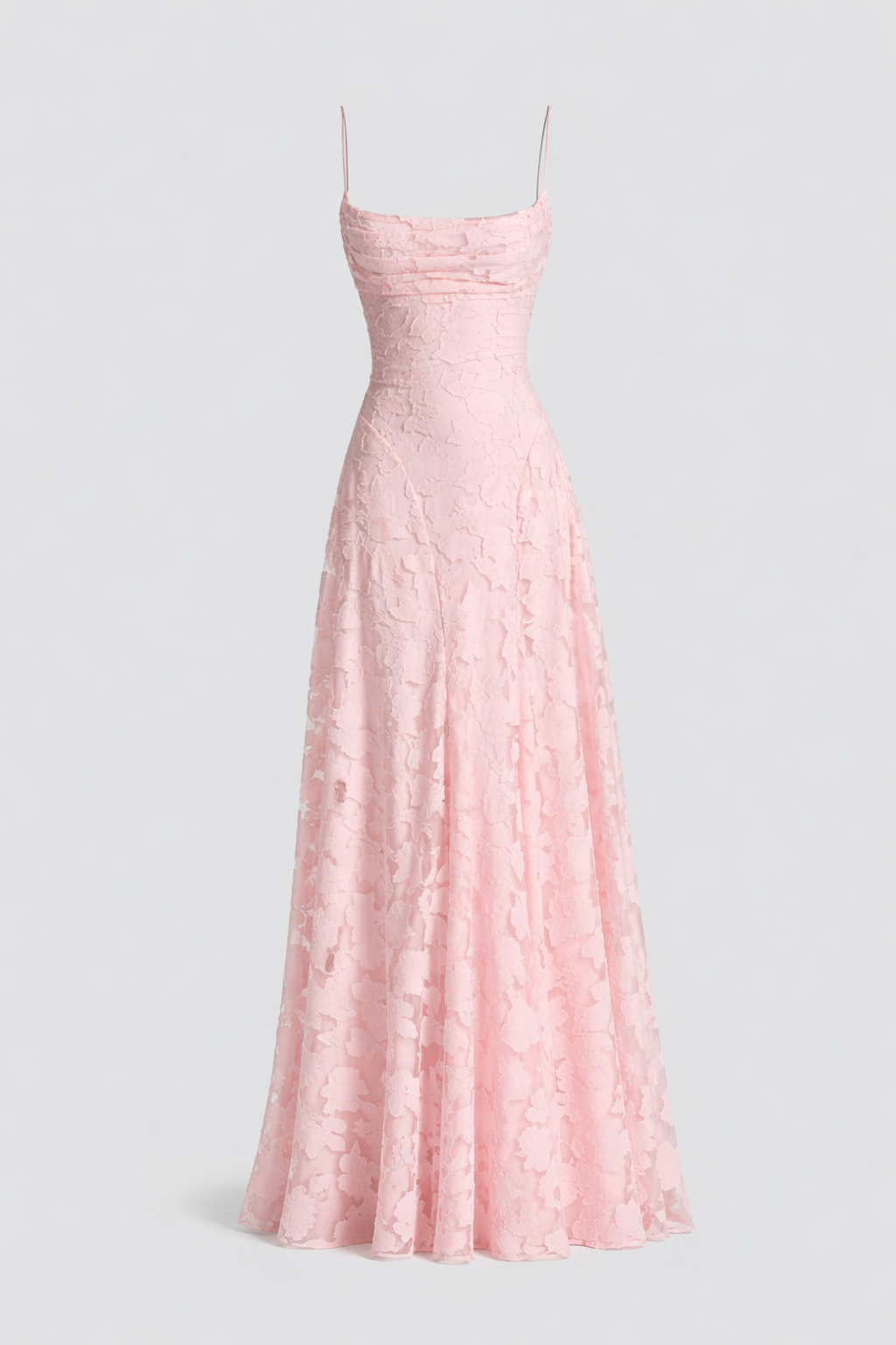 Helia Women's Floral Burnout Velvet Maxi Dress | Spaghetti Strap Wedding Guest Gown | Evening & Occasion