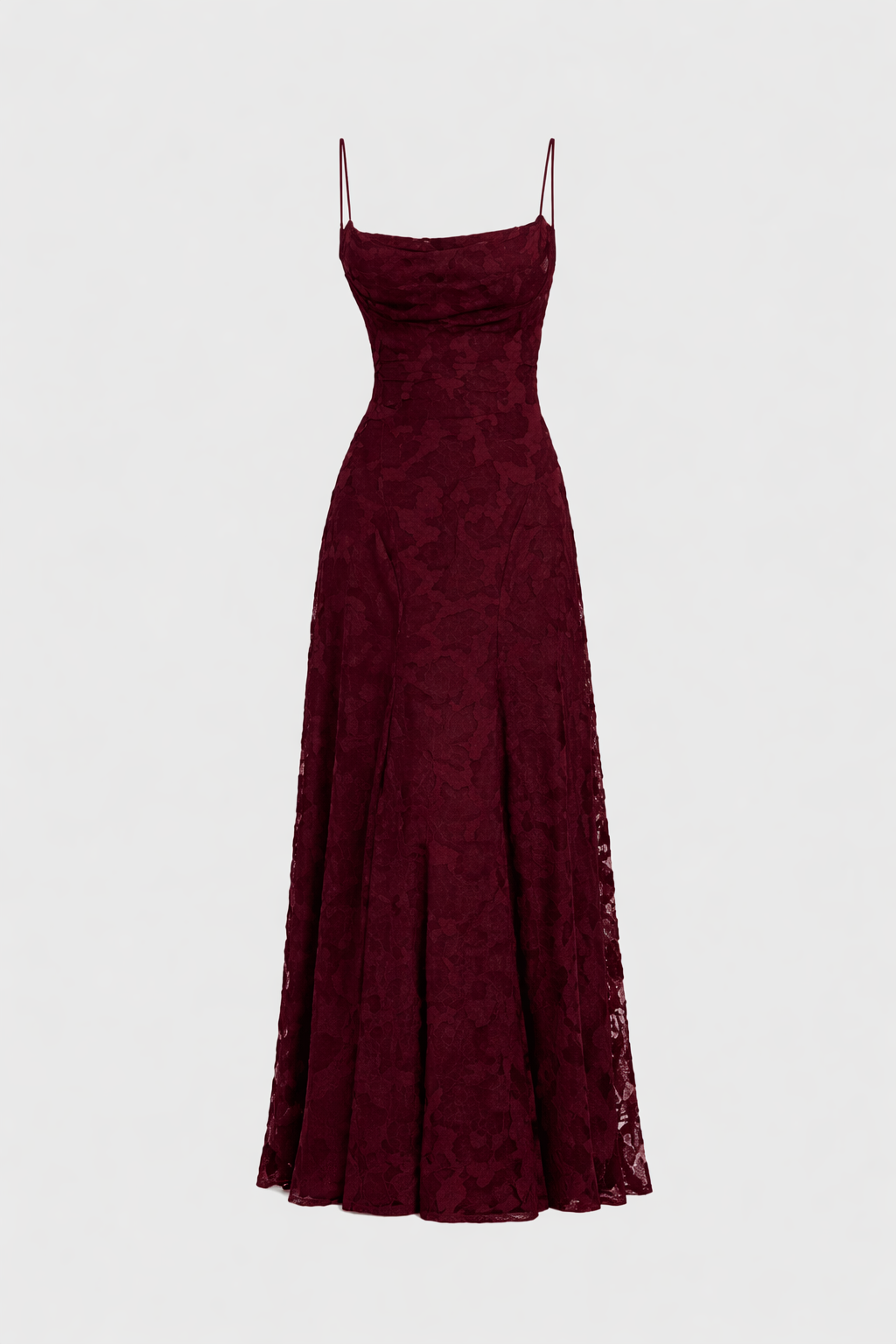 Helia Women's Floral Burnout Velvet Maxi Dress | Spaghetti Strap Wedding Guest Gown | Evening & Occasion
