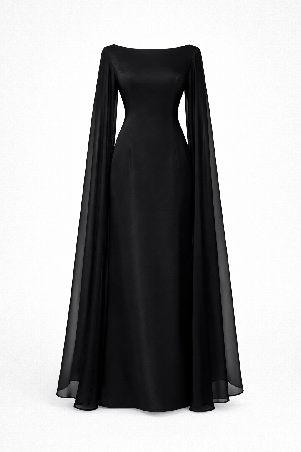 Tayma Women's Draped Cape Sleeve Abaya Maxi Dress | Modest Occasion Dress | Evening & Smart Casual