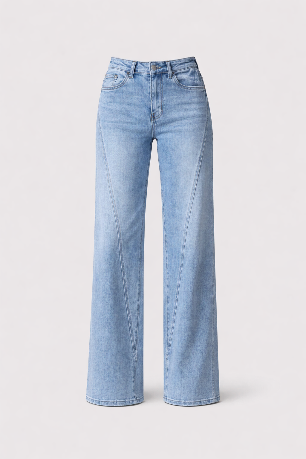 Carrington Women's Wide Leg Jeans | High Waist Tailored Denim | Straight Leg Everyday Jeans