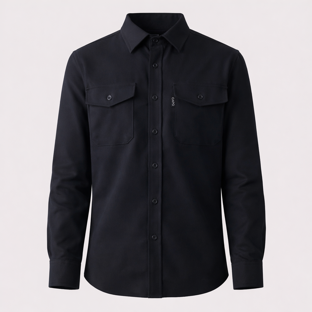 Men's Casual Autumn Knit Jersey Shirt | Stylish Comfortable Long Sleeve Shirt for Men | Smart Casual Everyday Layering Essential