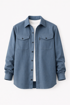 Men's Casual Autumn Knit Jersey Shirt | Stylish Comfortable Long Sleeve Shirt for Men | Smart Casual Everyday Layering Essential