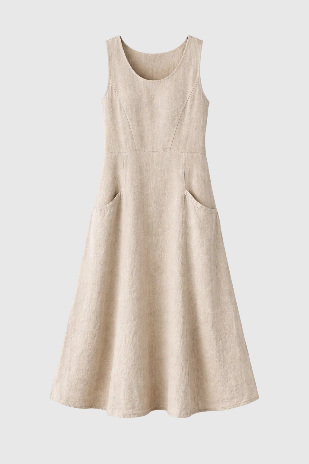 Celestina Women's Linen Midi Dress | Elegant Casual Linen Dress for Women | Breathable Everyday Summer & Smart Casual Style