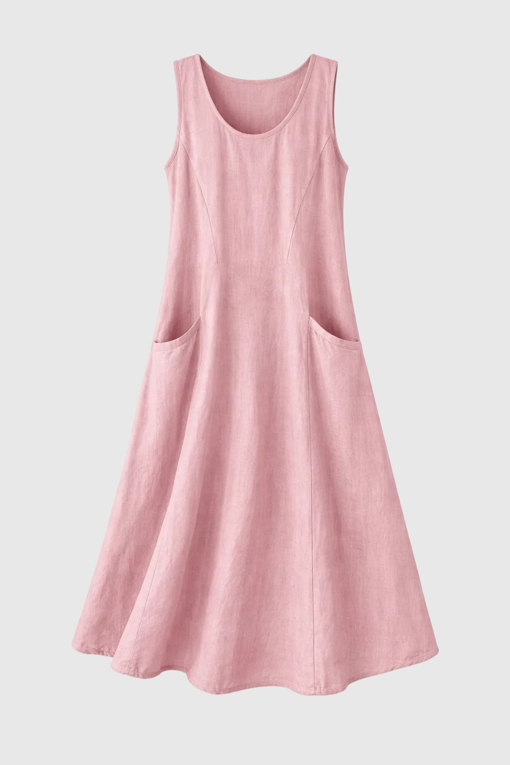 Celestina Women's Linen Midi Dress | Elegant Casual Linen Dress for Women | Breathable Everyday Summer & Smart Casual Style