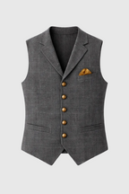 Dante Men's Elegant Knitted Vest | Smart Casual Sweater Vest for Men | Preppy Sleeveless Knit Waistcoat