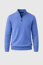 Adrian Men's Cashmere Blend Half-Zip Sweater | Luxury Soft Knit Half Zip Jumper for Men | Smart Casual Everyday Knitwear