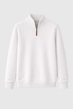 Adrian Men's Cashmere Blend Half-Zip Sweater | Luxury Soft Knit Half Zip Jumper for Men | Smart Casual Everyday Knitwear