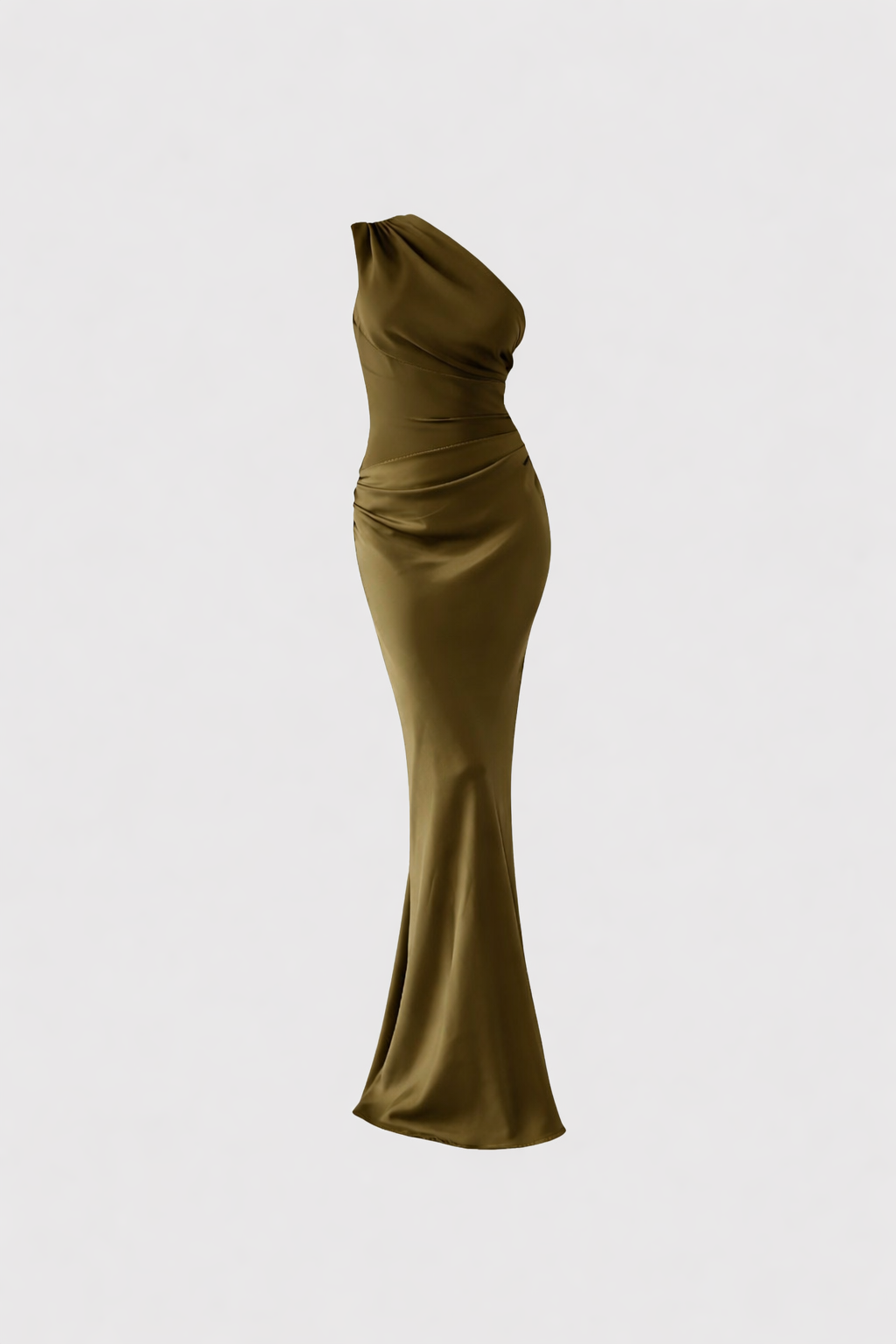 Zafira Women's One Shoulder Colour Block Maxi Dress | Satin Going Out Occasion Gown | Evening & Smart Casual