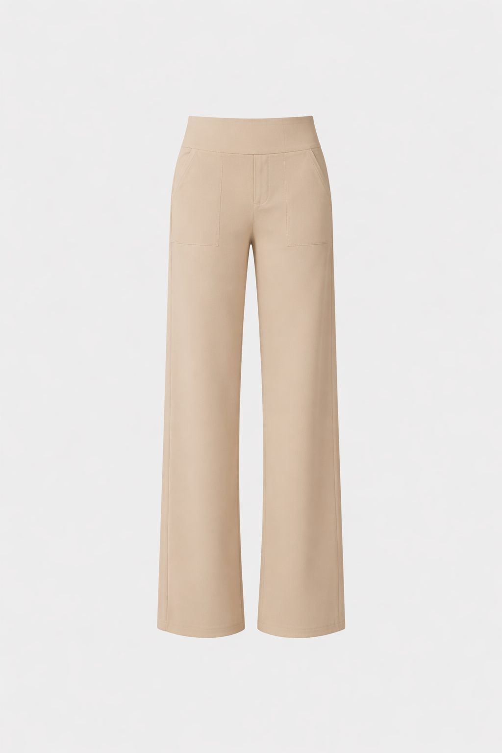 Loën Women's High Waist Wide Leg Comfort Trousers | Stretch Everyday Trouser | Athleisure & Casual Wear