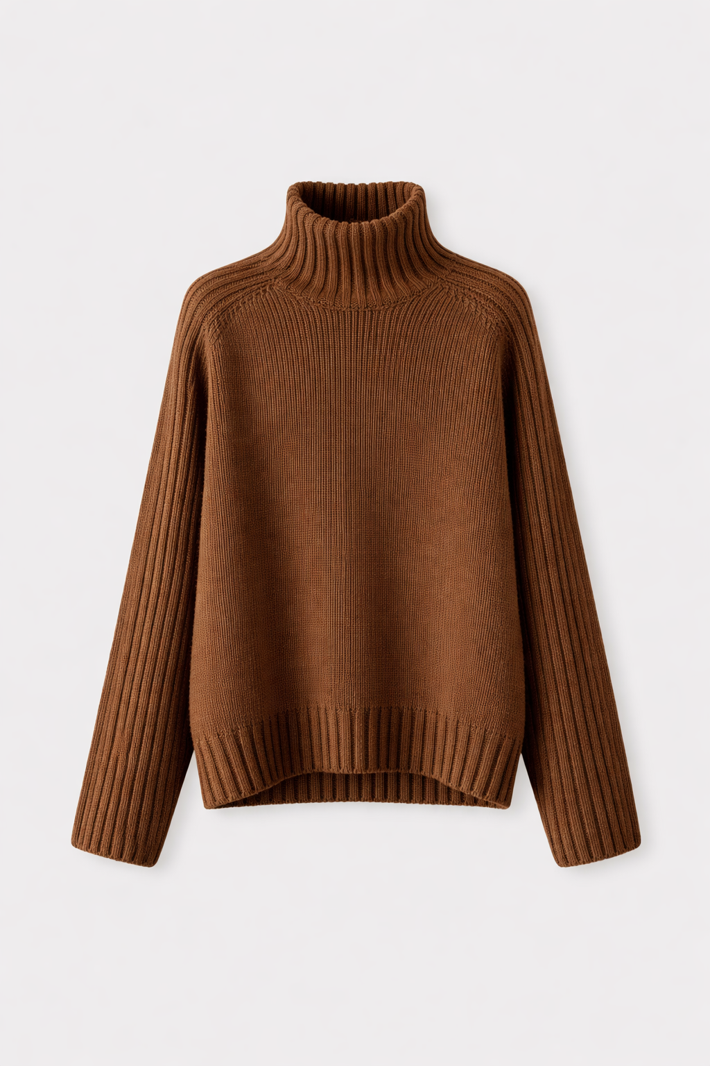 Aniston Women's Oversized Ribbed Turtleneck Jumper | Chunky Knit Roll Neck | Everyday Knitwear