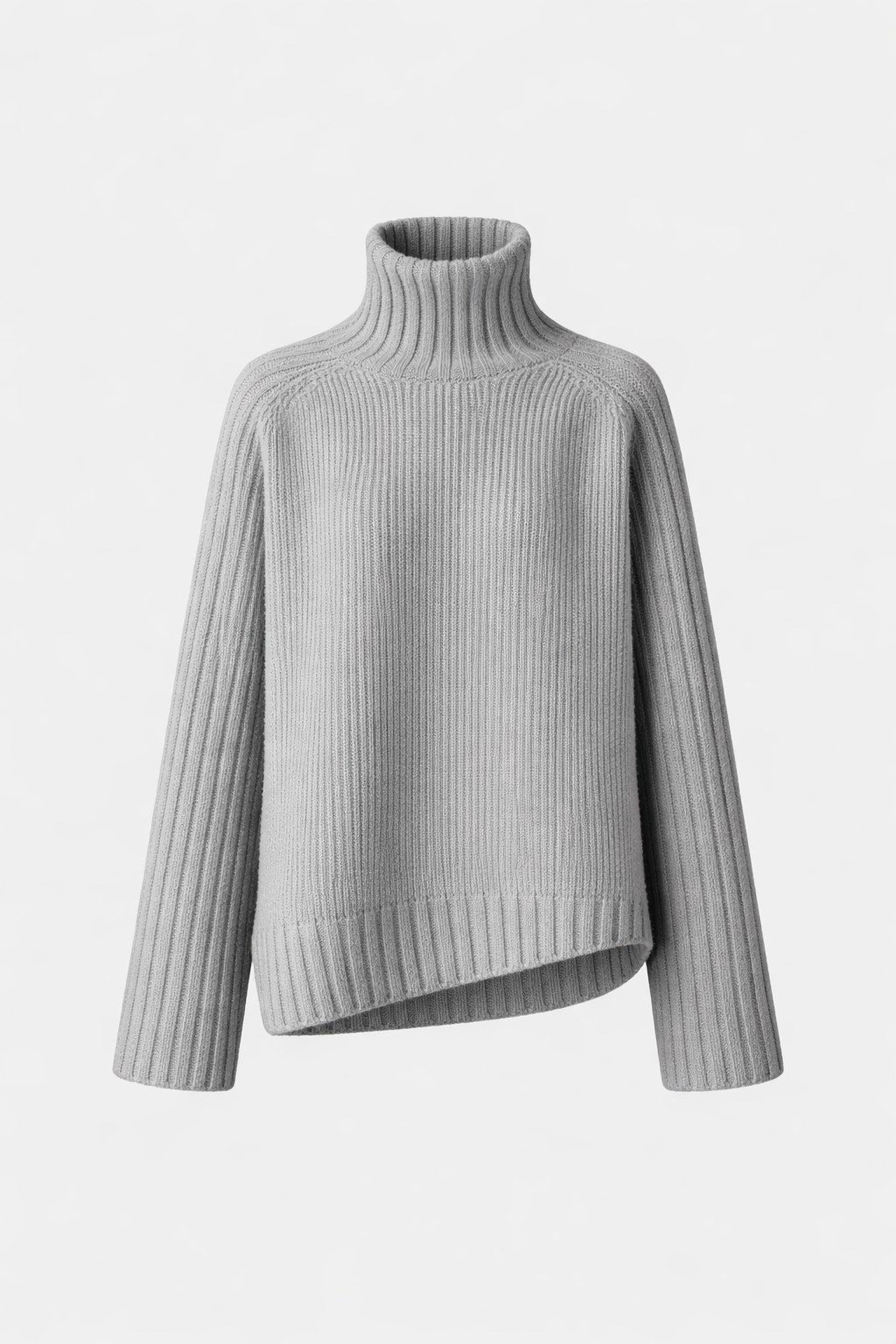 Aniston Women's Oversized Ribbed Turtleneck Jumper | Chunky Knit Roll Neck | Everyday Knitwear