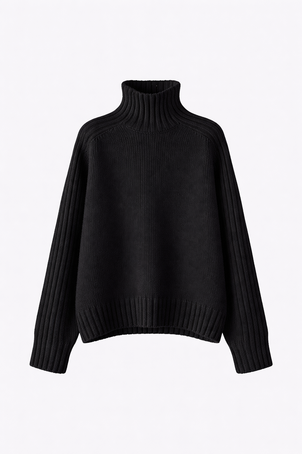 Aniston Women's Oversized Ribbed Turtleneck Jumper | Chunky Knit Roll Neck | Everyday Knitwear