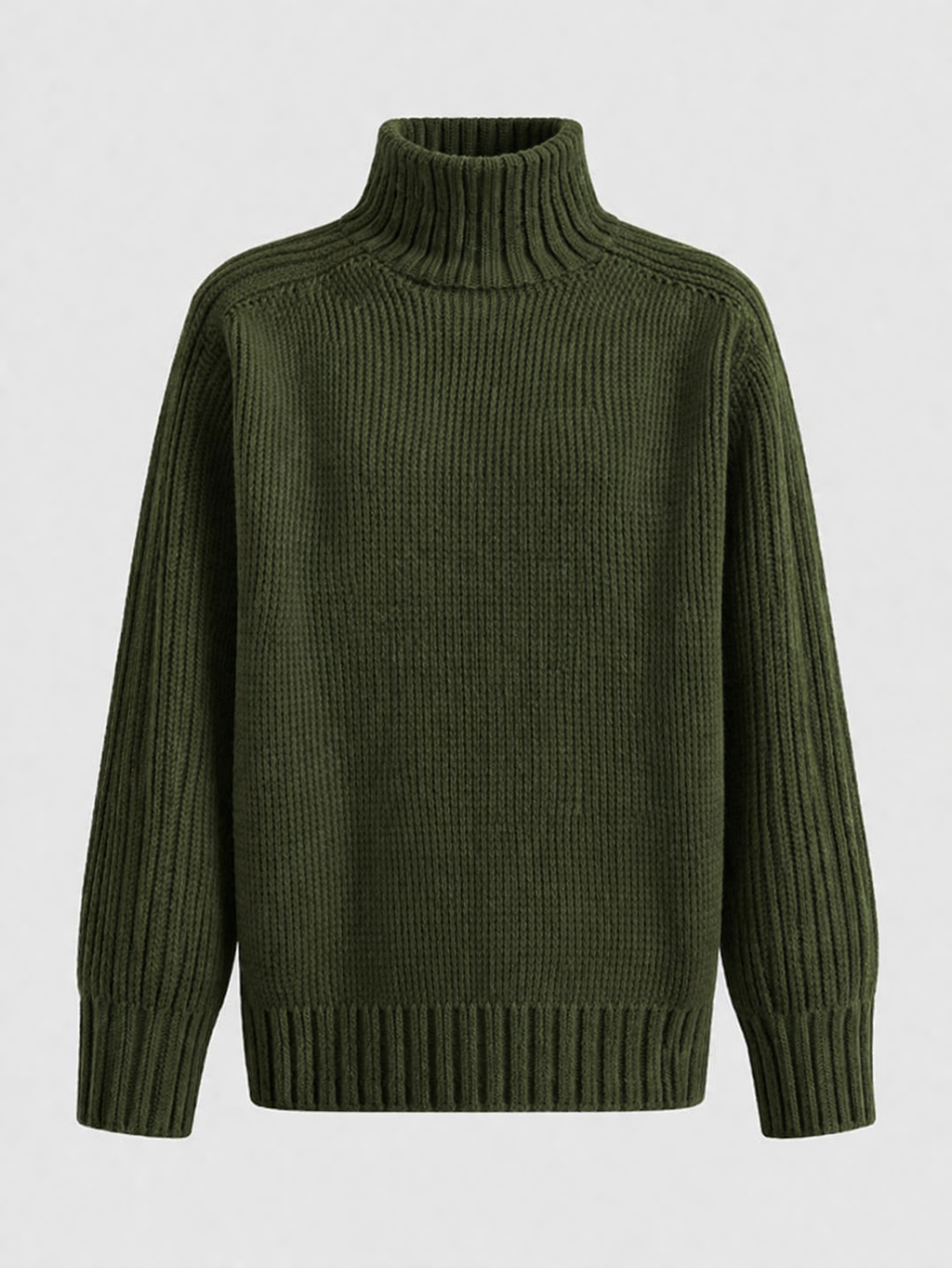 Aniston Women's Oversized Ribbed Turtleneck Jumper | Chunky Knit Roll Neck | Everyday Knitwear