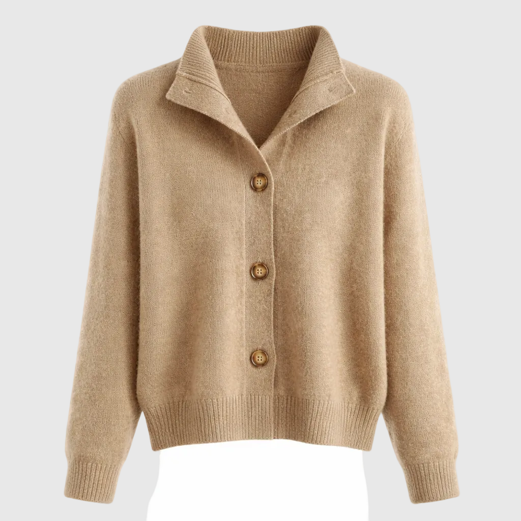 Pierina Women's Cashmere Blend Open Front Cardigan | Elegant Waterfall Drape Cardigan for Women | Luxury Smart Casual Knitwear