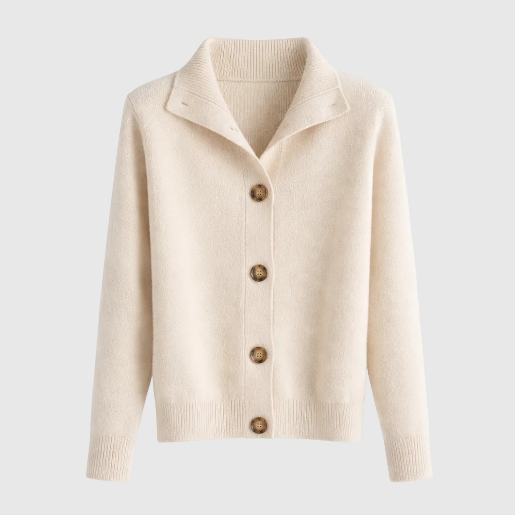 Pierina Women's Cashmere Blend Open Front Cardigan | Elegant Waterfall Drape Cardigan for Women | Luxury Smart Casual Knitwear