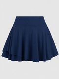 Yinthe Women's Layered Sports Skirt | Built-In Shorts Skort | Tennis & Gym Athleisure Wear