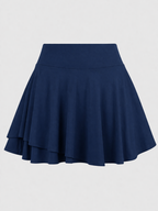 Yinthe Women's Layered Sports Skirt | Built-In Shorts Skort | Tennis & Gym Athleisure Wear