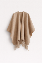 Women's Cashmere Blend Wrap Poncho | Fringe Shawl Oversized Scarf | Winter Layering & Gifting