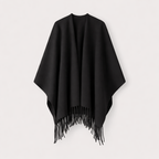 Women's Cashmere Blend Wrap Poncho | Fringe Shawl Oversized Scarf | Winter Layering & Gifting