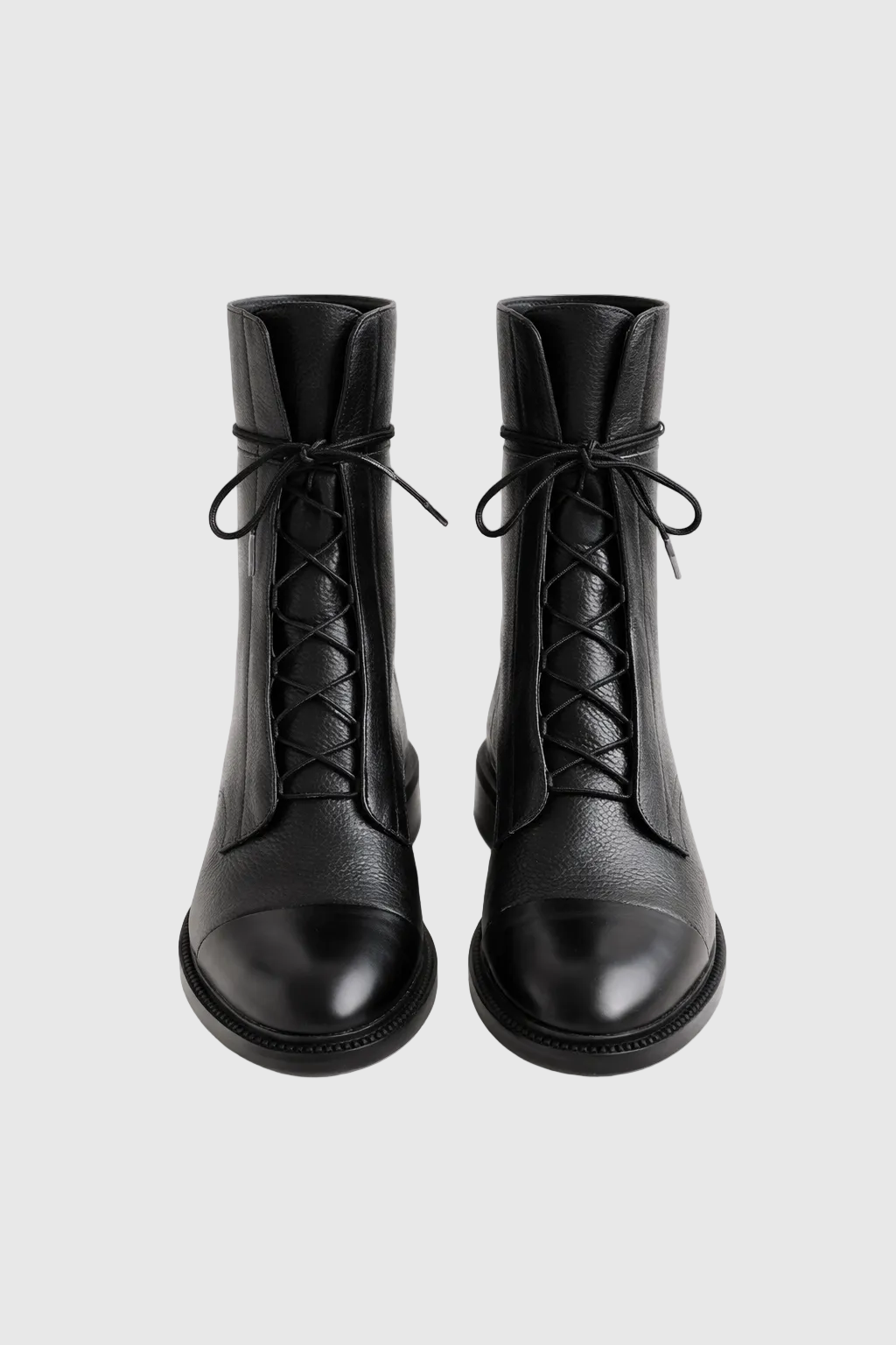Sapphira Women's Lace-Up Block Heel Ankle Boots | Faux Leather Heeled Ankle Boots for Women | Smart Casual Everyday & Evening Footwear