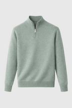 Carlo Men's Merino Wool Half-Zip Sweater | Luxury Soft Knit Half Zip Jumper for Men | Smart Casual Winter Knitwear