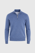 Carlo Men's Merino Wool Half-Zip Sweater | Luxury Soft Knit Half Zip Jumper for Men | Smart Casual Winter Knitwear