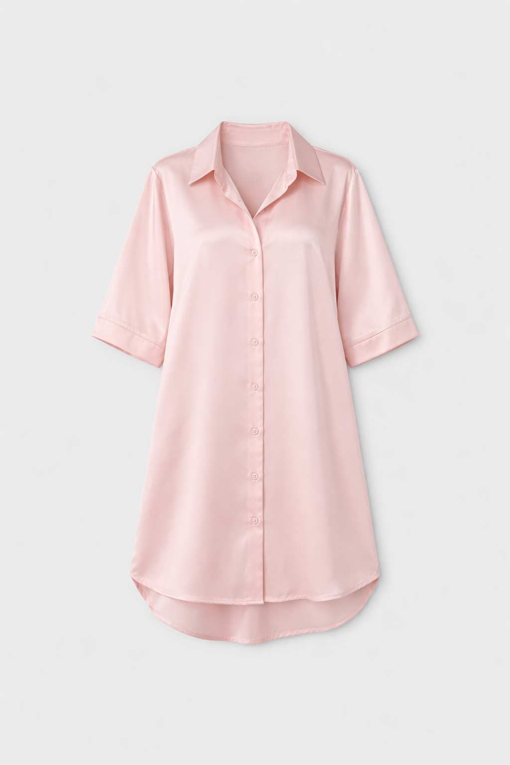 Noella Women's Satin Sleep Shirt | Luxury Nightshirt Loungewear | Silk Feel Sleepwear Nightdress