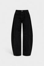 Maybell Women's Barrel Leg Trousers | Slouchy Wide Leg Cotton Casual Pant | Everyday Streetwear
