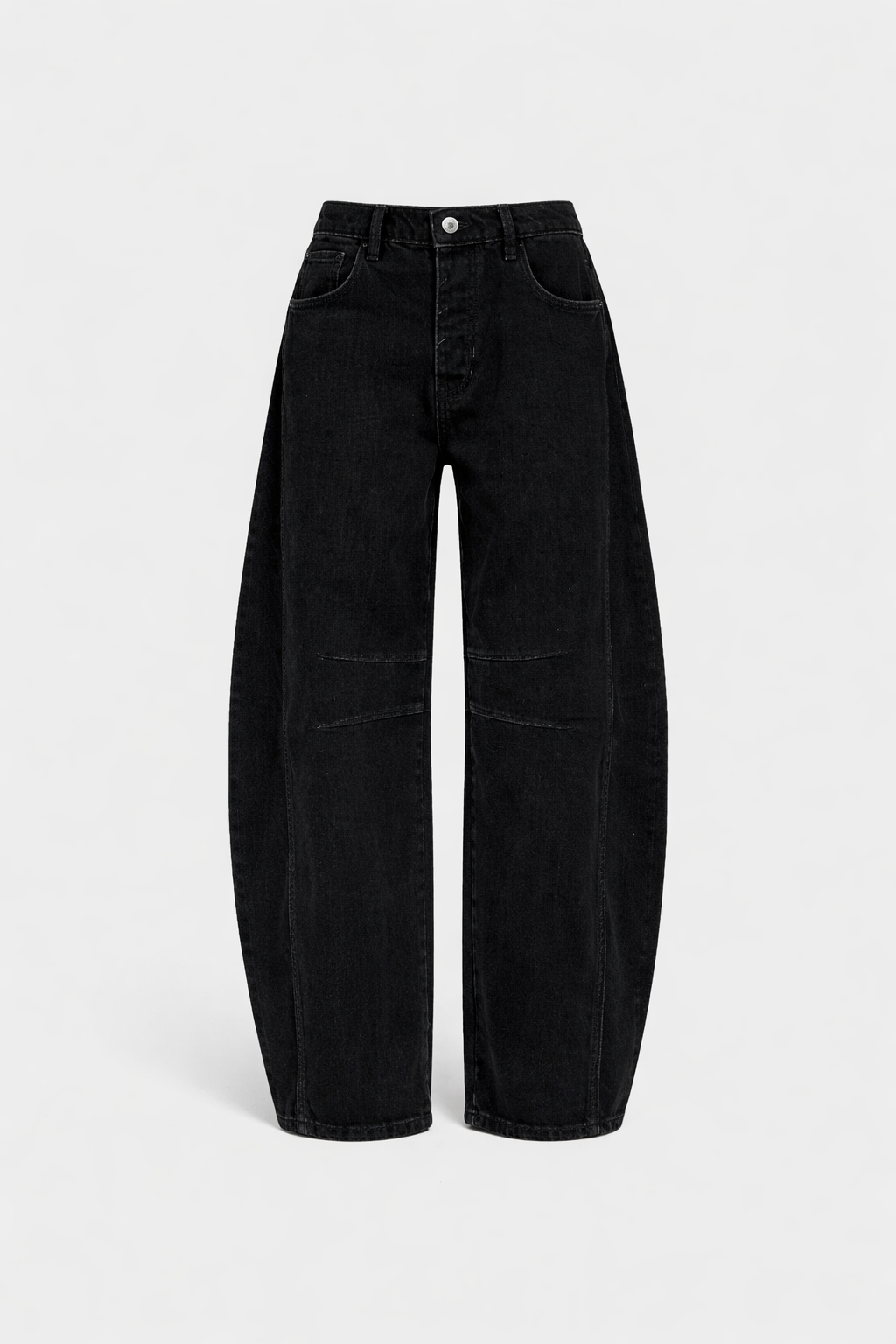 Maybell Women's Barrel Leg Trousers | Slouchy Wide Leg Cotton Casual Pant | Everyday Streetwear