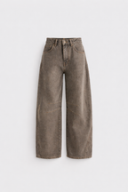 Maybell Women's Barrel Leg Trousers | Slouchy Wide Leg Cotton Casual Pant | Everyday Streetwear