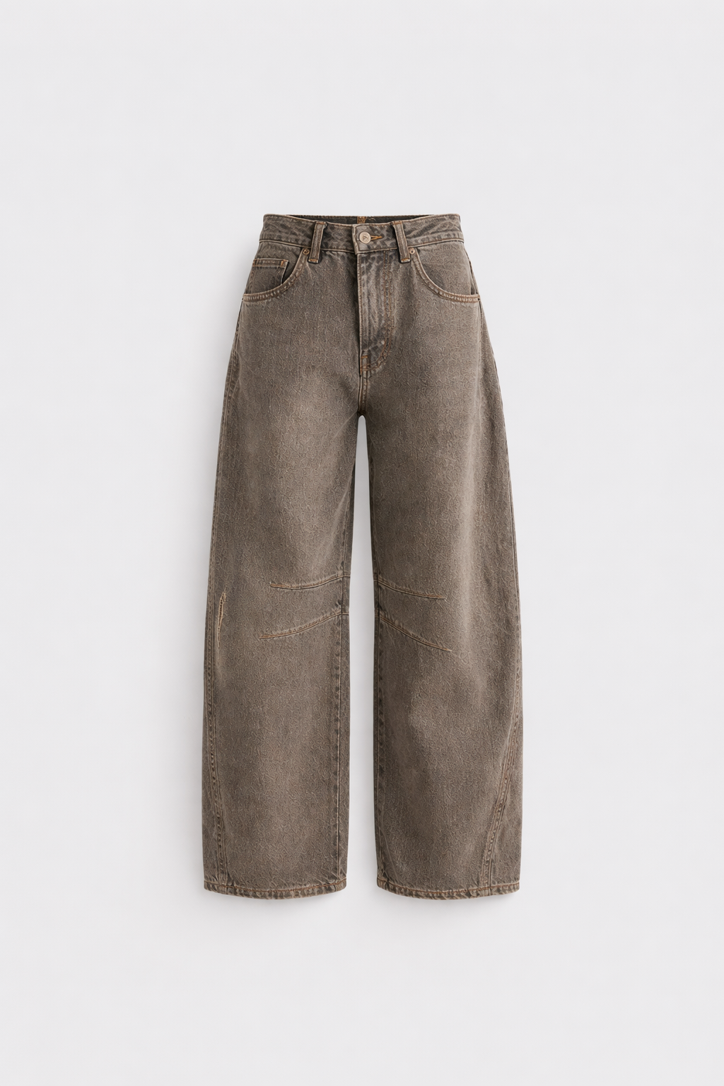 Maybell Women's Barrel Leg Trousers | Slouchy Wide Leg Cotton Casual Pant | Everyday Streetwear