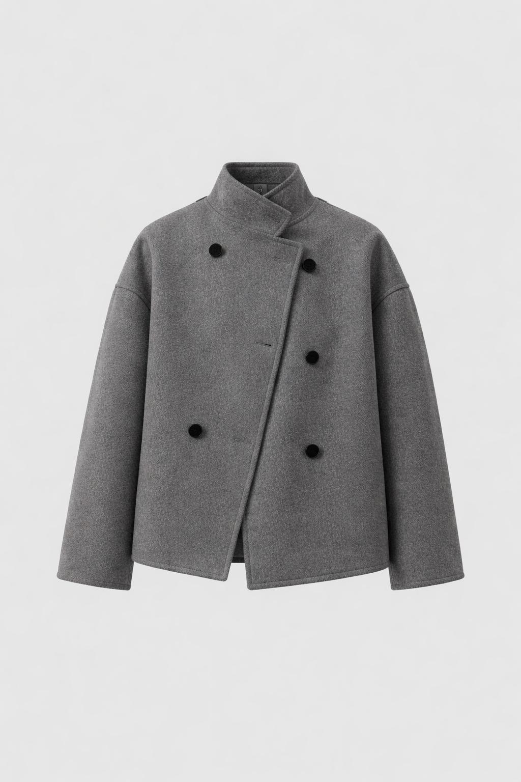 Susanne Women's Short Double Breasted Coat | Wool Blend Cropped Pea Coat | Smart Casual Outerwear