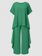 Luca Women's Two-Piece Co-ord Set | Oversized Top & Wide Leg Trousers | Casual Everyday Loungewear