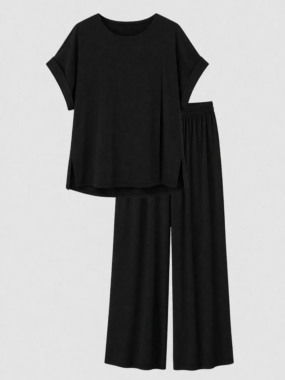 Luca Women's Two-Piece Co-ord Set | Oversized Top & Wide Leg Trousers | Casual Everyday Loungewear