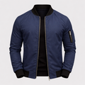 Stanley Men's Slim Fit Zip-Up Bomber Jacket | Classic Flight Jacket for Men with Pockets | Smart Casual Streetwear Outerwear
