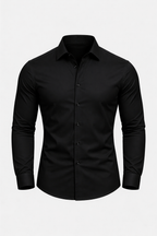 Verrin Men's Slim Fit Stretch Dress Shirt | Wrinkle-Free Performance Shirt for Men | Smart Casual & Formal Everyday Wear