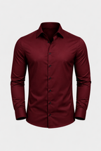 Verrin Men's Slim Fit Stretch Dress Shirt | Wrinkle-Free Performance Shirt for Men | Smart Casual & Formal Everyday Wear