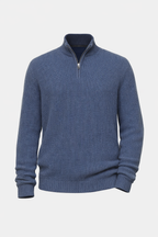 Loren Men's Luxury Cashmere Blend Half-Zip Sweater | Soft Premium Quarter Zip Jumper for Men | Smart Casual Everyday Knitwear