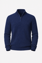 Loren Men's Luxury Cashmere Blend Half-Zip Sweater | Soft Premium Quarter Zip Jumper for Men | Smart Casual Everyday Knitwear