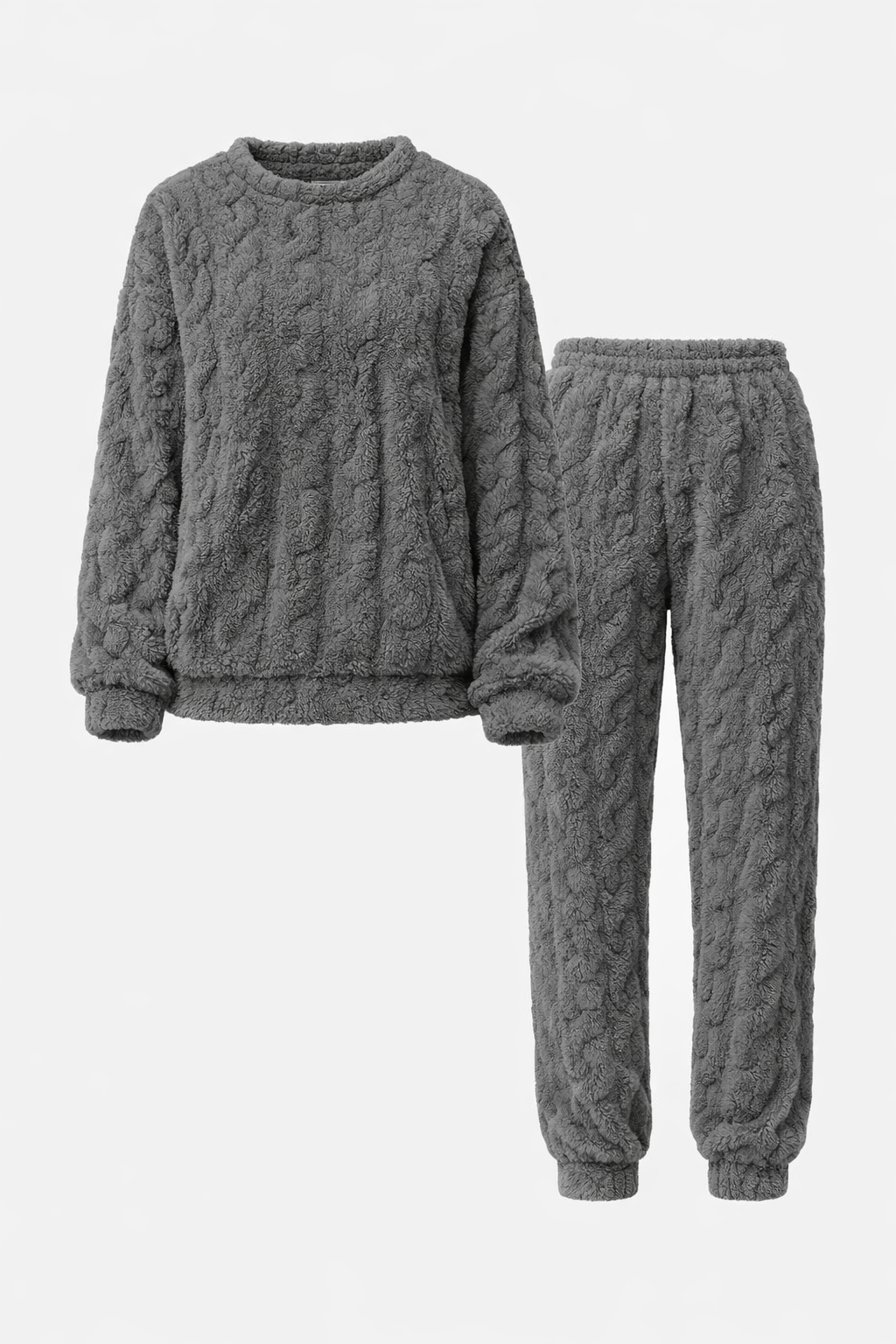 Snugly Unisex Fleece Pyjama Set | Soft Warm Fleece Pajama Set for Women & Men | Cosy Winter Loungewear & Sleepwear